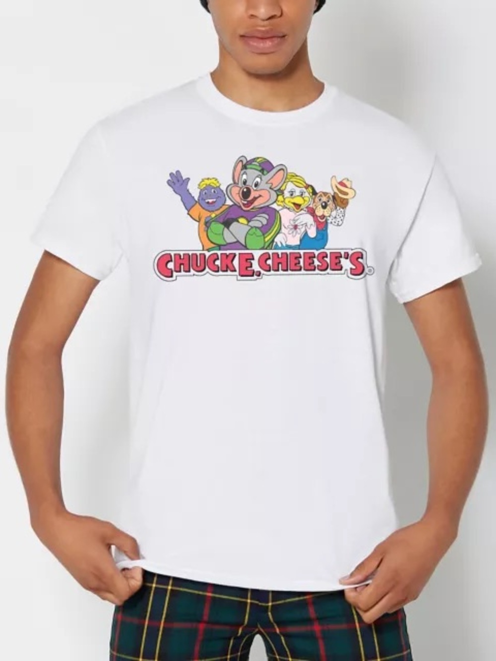 Chuck E. Cheese Mens Chuck E Cheese, Mr. Munch Helen Henny White Shirt XL